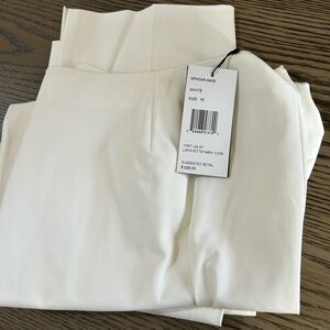 Lafayette 148 New York Cropped White Dress Pants
